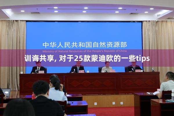 训诲共享, 对于25款蒙迪欧的一些tips